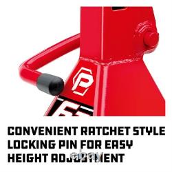 Powerbuilt Jack Stands, 6 Ton, Heavy Duty Steel withStand Covers