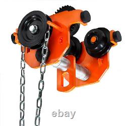 Prowinch 3 Ton Capacity Manual Chain Trolley 6000 lb Geared Heavy Duty