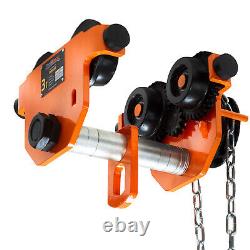 Prowinch 3 Ton Capacity Manual Chain Trolley 6000 lb Geared Heavy Duty