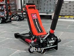 Quick Lift Heavy Duty Dual Pump 2.5 Ton Ultra Low Profile Floor Trolley Jack RED