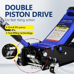 Quick Lift Heavy-Duty Dual Pump 4 Ton Ultra Low Profile Hydraulic Floor Jack