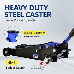Quick Lift Heavy-Duty Dual Pump 4 Ton Ultra Low Profile Hydraulic Floor Jack