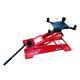 Red Torin 1/2 Ton Hydraulic Roll-under Transmission Floor Jack, 1,100lb, Red