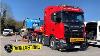 Scania S730 8x4 Moving A 70 Ton Caterpillar Excavator Bauvall Trans
