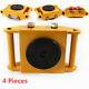 Set 6ton Heavy Duty Machine Dolly Skate Machinery Roller Mover Cargo Trolley 4pc