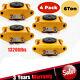 Set 6ton Heavy Duty Machine Dolly Skate Machinery Roller Mover Cargo Trolley 4pc