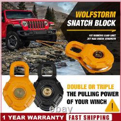 Snatch Block 35Ton Heavy Duty Winch Pulley System for ATV and UTV 4x4 Recovery