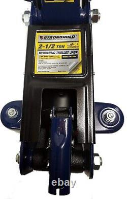 Stronghold 2.5 Ton Floor Jack, Heavy-Duty Steel Racing Jack with Quick Lift Pump