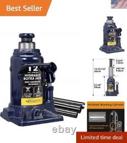 TCE 12 Ton (24,000 LBs) Capacity Hydraulic Welded Heavy Duty Bottle Jack, AT9120