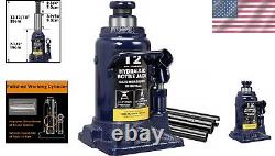 TCE 12 Ton (24,000 LBs) Capacity Hydraulic Welded Heavy Duty Bottle Jack, AT9120