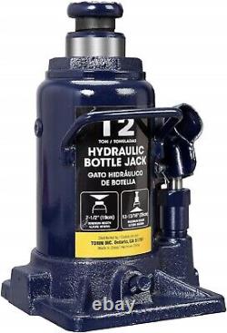 TCE 12 Ton (24,000 LBs) Capacity Hydraulic Welded Heavy Duty Bottle Jack, AT9120