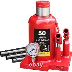 TCE 50Ton Torin Heavy Duty Professional Double Piston Bottle Jack RedATH950001BU