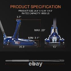 TCE Torin 3 Ton Hydraulic Ultra Low Profile Heavy Duty Steel Service/Floor Jack