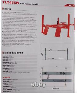 TLT455W Launch 5.5 Tons Four Post Heavy duty Hydraulic Car Lift 11,000 lbs