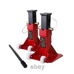 Torin 22 Ton (44,000 lb) Heavy Duty Jack Stands Pin Style Jack Stand Red