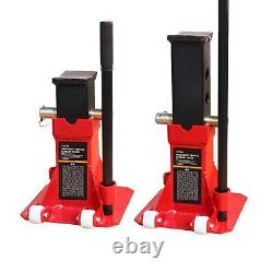 Torin 7 Ton (14,000 lb)Heavy Duty Jack Stands Pin Style Jack Stand 2 Casters Red