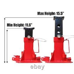 Torin 7 Ton (14,000 lb)Heavy Duty Jack Stands Pin Style Jack Stand 2 Casters Red