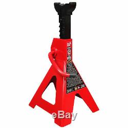 Torin Big Red 12 Ton Capacity Ratchet Style Heavy Duty Steel Jack Stands, 1 Pair
