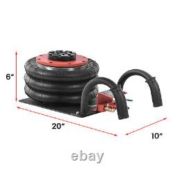Triple Air Bag Jack Pneumatic Car Jack 6600lbs Quick Lift 3 Ton Heavy Duty