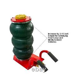 Triple Air Bag Jack for Car 3 Ton Heavy Duty Air Jack Lift Up To 18 Inch Red