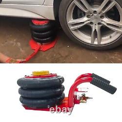 Triple Air Bag Jack for Car 3 Ton Heavy Duty Air Jack Lift Up To 18 Inch Red