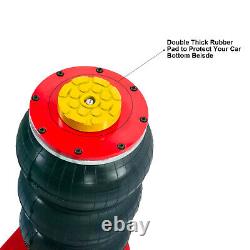 Triple Air Bag Jack for Car 3 Ton Heavy Duty Air Jack Lift Up To 18 Inch Red