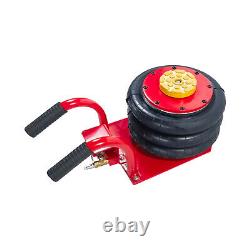 Triple Air Bag Jack for Car 3 Ton Heavy Duty Air Jack Lift Up To 18 Inch Red NEW