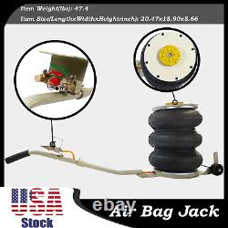 Triple Air Bag Jack for Car 5 Ton Heavy Duty Air Jack Lift Up To 16 Inch White