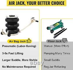 Triple Air Bag Jack for Car 5 Ton Heavy Duty Air Jack Lift Up To 16 Inch White