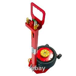 Triple Air Bag Pneumatic Jack 6600lbs Quick Lift 3 Ton Heavy Duty Compressed Red