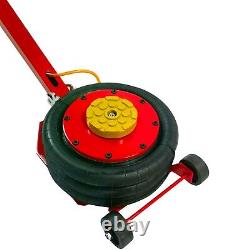 Triple Air Bag Pneumatic Jack 6600lbs Quick Lift 3 Ton Heavy Duty Compressed Red