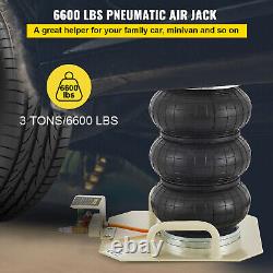 Triple Bag Air Jack 3 Ton Pneumatic Car Jack 6600lbs Heavy Duty Air Jack Lifting