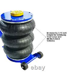 Triple Bag Air Jack Pneumatic Jack 11000 lbs Quick Lift 5 Ton Heavy Duty