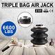 Triple Bag Air Jack Pneumatic Jack 6600lbs Quick Lift 3 Ton Heavy Duty Jacking