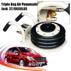 Triple Bag Air Jack Pneumatic Jack 6600LBS Quick Lift 3 Ton Heavy Duty Jacking