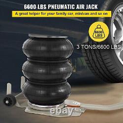 Triple Bag Air Jack Pneumatic Jack 6600LBS Quick Lift 3 Ton Heavy Duty Jacking