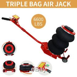Triple Bag Air Jack Pneumatic Jack Lift 3 Ton Trolley Jack Heavy Duty Adjustable