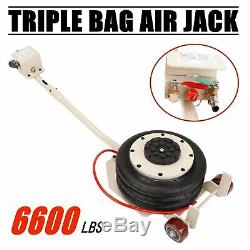 Triple Bag Air Jack Quick Lift Portable 3 Ton Heavy Duty Jacking 6600LBS