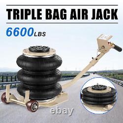 Triple Bag Air Pneumatic Jack 3 Ton 6600 lbs Jacking Compressed Air 16 Inch