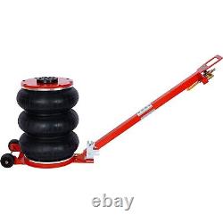 USA Triple Bag Air Jack Pneumatic Jack 11000 lbs Quick Lift 5 Ton Heavy Duty Red