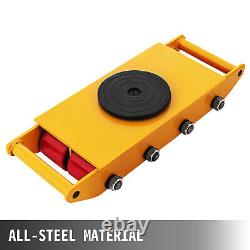 US Heavy Duty Machine Dolly Skate Machinery Roller Mover Cargo Trolley 12 Ton