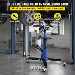 VEVOR 1100 LBS 2 Stage Hydraulic Transmission Jack with360°Swivel Wheel Lift Hoist
