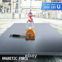 VEVOR 1.5Ton Permanent Magnetic Lifter 3300LBS Lift PML Hoist Crane Heavy Duty