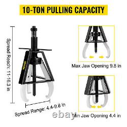 VEVOR 3-Jaw Inner Bearing Puller Tool 10 Ton Heavy Duty Auto Gear Extractor Tool