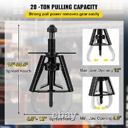 VEVOR 3-Jaw Inner Bearing Puller Tool 20 Ton Heavy Duty Auto Gear Extractor Tool