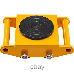 VEVOR 4PCS 6 Ton Machinery Mover Heavy Duty Dolly Skate with 360° Rotation Yellow