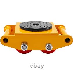 VEVOR 4PCS 6 Ton Machinery Mover Heavy Duty Dolly Skate with 360° Rotation Yellow