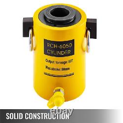 VEVOR 60 Ton Hydraulic Hollow Cylinder Jack 2in 50mm Stroke Single Acting