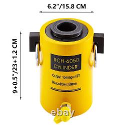 VEVOR 60 Ton Hydraulic Hollow Cylinder Jack 2in 50mm Stroke Single Acting