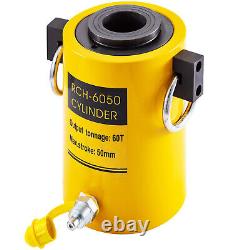 VEVOR 60 Ton Hydraulic Hollow Cylinder Jack 2in 50mm Stroke Single Acting